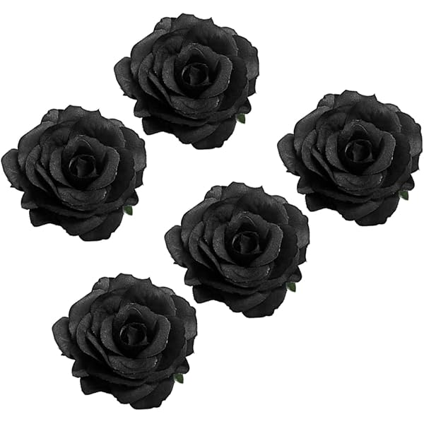 トリファリ trifari ローズ 黒い薔薇 ブローチ ピン ブラック Amazon.co.jp: Mikinona 5個パック 人工花ヘアピンブローチ