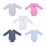 Decdeal 5pcs 赤ちゃんの服 100％の綿 ロングスリーブ+ロンパース ジャンプスーツ ケーキパターン