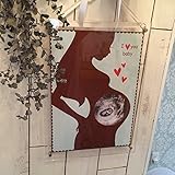 [NET-O] 母の日 エコー写真 思い出いっぱい Baby Bump 単品販売可 妊婦 ご懐妊 メモリアル写真立て サイズ プレゼント用ギフト箱セット (2L, ライトグリーン　フレーム＆ギフト箱セ