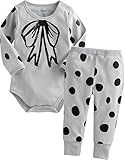 [Vaenait Baby]100%綿ベビー服ロンパースつなぎ肌着カバーオールパンツ付きBaby Bow Grey L