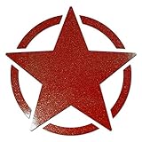 ヘルメットステッカー スター （星） A ミリタリー アーミー サバゲー 車 バイク ダークレッドラメ 9cm