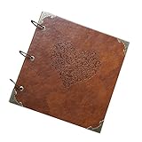onsemi Personalizedヴィンテージフォトアルバムレザー赤ちゃん結婚Guestbook alternative /スクラップブックアルバム
