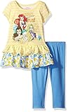 Disney Little Girls' 2 Piece Princesses Legging Set Yellow 6X [並行輸入品]