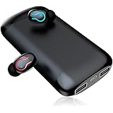 SLuB イヤホン Bluetooth ワイヤレスイヤホン モバイルバッテリー 充電ケース付き 超長待機 ブルートゥース イヤホン 自動ペアリング iPhone/iPad/Android対応 （721 ブラック）