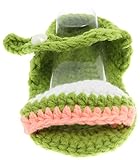 C-Princessベビーシューズ ファーストシューズ サンダル ニット 毛糸靴 手編み風 かわいい 0-12ヶ月赤ちゃん 新生児に 出産お祝い (17)