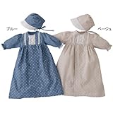 スムース水玉ジレーコートドレス＆フード　ベージュ　50-70