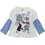 chocola(ショコラ) 天竺袖レイヤード風チュニック長袖Tシャツ 90cm /キナリ NO.CH-1521-12044