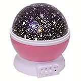 pinron Star Moon Skyプロジェクタ最新夜ライトプロジェクタLED照明ランプクリスマスデコレーションロマンチック部屋の愛ベッドルーム、キッズ子供 ピンク LYSB01MAWN4HT-C