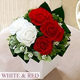 ホワイト&レッド プリザーブドフラワー