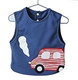 エプロン 食事用 ストライプ柄 防汚 防水 ケープ こども 赤ちゃん 幼稚園 保育園 スモック 絵画 自動車のパターン 出産祝い (ブルー)