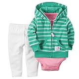 カーターズ Carter's ボディスーツ + カーディガン + パンツ 豪華3点セット 3-Piece Cardigan Set 12M (72-78cm)
