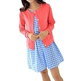 (ベビーゴー)babygo おしゃれ ママ服 フォーマル 授乳服 カーディガン＆ワンピース 産前 産後 妊婦用 春秋着 レッド XL