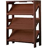 アイリスオーヤマ ラック 木製 ウッディラック 斜めシェルフ 幅58.5×奥行26.5×高さ80cm ブラウン WOR-80N