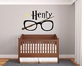 カスタム名アニメーションBaby Harry Potterデザインファンタジー小説保育園壁デカールビニールステッカーアート 35''x22''(Big)