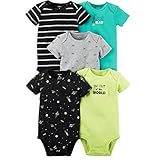 カーターズ Carter's 男の子用ロケット大好きインベーダーワールド半袖ボディスーツ5枚セット (3months(55-61cm)) [並行輸入品]