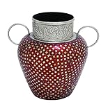 Woodland Imports Royal Metal Glass Indian Mosaic Vase [並行輸入品]