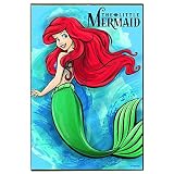 Disney Silver Buffalo DQ4436The Little Mermaid Floating, Look Over Shoulder Wall Art, 13" by 19" [並行