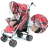 ベビーカーレインカバー SAVOKI 撥水加工 通気性よい 防風防寒 花粉対策 汎用型 出産祝い 通気網付き ｂ型対応