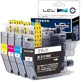 LCL (4色セット) Brother用 LC3111-4PK LC3113-4PK LC3111BK /C/M/Y 互換インクカートリッジ 対応機種：DCP-J572N DCP-J577N DCP-J582N DCP-J587N DCP-J972N DCP-J973N-W/B DCP-J978N-W/B DCP-J982N-W/B DCP-J987N-W