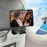 WixGear ユニバーサル飛行機タブレットホルダー 多方向デュアル360度回転 飛行機用ポケットサイズタブレットホルダー (デバイス 幅3.5インチ~7.7インチ、最大重量は1.5ポンド)