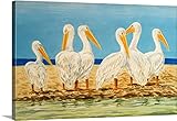 リンダBalikoプレミアムシックラップキャンバス壁アート印刷題名Coastal Flock II 24" x 16" 2332232_24_24x16_none