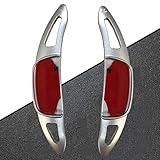 Hearsheng マツダ 新型CX-80/CX80 KL系(2024年9月~) 新型CX-60/CX60 KH系(2022年9月~)CX-30 DM Mazda3セダン/Mazda3ファストバック BP系 MX-30 DR系(2020年10月～)専用アルミ合金材質パドルシフトカバー パドルエクステンション純正シフトパドル 取り付け簡単 車種専用設計2 pcsセット(シルバー）