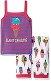Hatley ハットレイ 女の子 アイスクリーム柄、タンクトップショーツパジャマ 90cm、2Y(89cm) マルチカラー 綿100% PJMCAND005