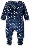 Petit Lem Baby Girls' Glitter Bows Velour Footie Outfit Poodle 9 Months [並行輸入品]