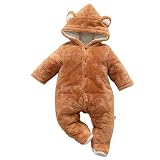 Deylaying 新生児 ベビー 動物の形 ロンパース 幼児 フード付き 保暖 防寒 長袖 コットン ジャンプスーツ 秋冬 アウターウェア 出産祝い 服装