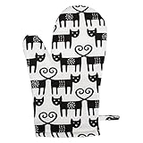 クリッパン KLIPPAN オーブングローブ 5367.00 キャットラバーズ(ブラック・ホワイト) Oven Gloves オーブンミット ミトン 北欧ブランド コットン [並行輸入品]