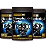 【3袋セット】ホスファチジルセリン PS サプリメント PS200 100粒 【3袋合計300粒】PhosphatidylSerine Supplement PS200 100tabs x 3 Packs
