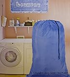 (12) - Large 80cm X 100cm Heavy Duty Nylon Laundry Bag with Drawstring Slip Lock Closure, SET OF 12 