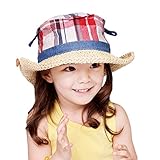 (ハニーブロッサム) HONEY BLOSSOM ベビー ＆ キッズ 【 可愛い チェック柄 こども用 夏 帽子 】 柔らか たためる 薄手 コットン 裏地 メッシュ ペーパー 素材 クロッシェ テン