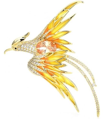 Amazon.co.jp: かわいい フェニックス ラインストーン 動物 ブローチ