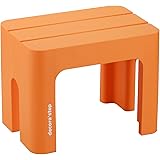 サンカ デコラステップ 踏み台 昇降ステップ台 オレンジ トールS 高さ30cm 広い足のせ部分と滑り止め加工 インテリアになじむおしゃれでかわいい丸いフォルム 耐荷重100kg 軽量設計 日本製 子供 トイレ 玄関 洗面所 洗車台 足台 キッズ 室