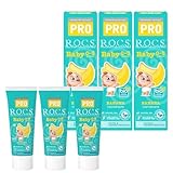 R.O.C.S. ロックスPRO ベビー(0～3才) バナナ味【天然由来成分100％】無添加 フッ素なし 赤ちゃん歯みがき 45g×３個 (3)