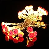 Kicode LEDウォームホワイトの文字列ライト バッテリ駆動キノコの妖精ライト 2M 21-LEDストリングライト