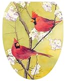 Toilet Tattoos TT-1031-O Cardinals Design Toilet Seat Applique, Elongated [並行輸入品]