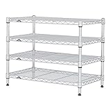 ドウシシャ メタルラック本体 脚部変更:三角プレートアジャスター仕様/-1.2cm 段数:4 スチールラック、メタルラック、オーダーラック ST65400000046EENV-4 4台入