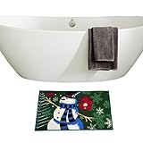 amagical 27.5 * 17 "キュートクリスマスカーペットバスルーム非スリップトイレのラグ 45*70cm グリーン AG