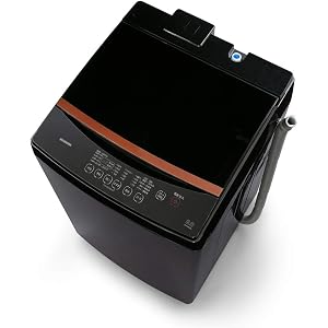 アイリスオーヤマ 全自動洗濯機 洗濯容量8kg 本体幅59cm ブラック IAW-T803BL