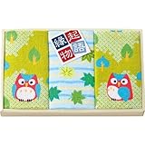 丸眞 ギフト 縁起物語「ふくろう」 ミニタオル3枚組 0080305400
