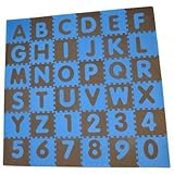Tadpoles 36 Piece ABC Playmat Set Color: Blue / Brown by Tadpoles [並行輸入品]