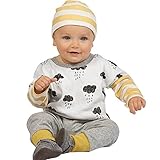 Tovadoo 子供服 ベビー服 男の子 トップス+ズボン＋ハット セットアップ 長袖 秋冬 雲柄 縞模様 可愛い ファッション 部屋着 パジャマ