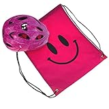 J@G ヘルメット こども用 自転車 ナップサック付き 超軽量 子供 可愛い ２サイズ (G-Sｻｲｽﾞ ﾋﾟﾝｸ)