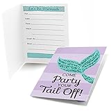 Let 's Be Mermaids – fill-inベビーシャワーまたは誕生日PARTY INVITATIONS ( 8 Count )