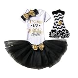 ベビー女の子服セット、Staron 4pcs幼児赤ちゃん」It 's My 1st Birthday "パーティー服セットロンパース+スカート+ヘッドバンド+レギンス誕生日の衣装0 – 24ヶ月Gir