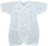 ベビーストーリー フライス総柄プリント コンビ肌着 50-60cm ピンク KT11048 日本製