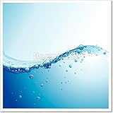 水波with Bubbles用紙印刷壁アート 20in. x 20in.