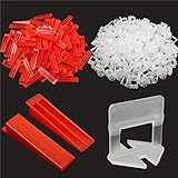 400Pcs Tile Leveling Plastic Spacers Tiling Clips Wedges Tools